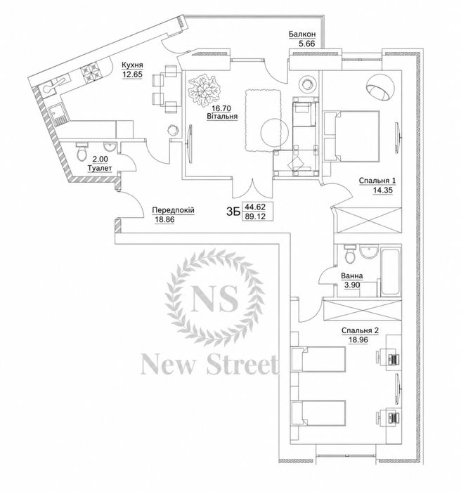 Квартира на ЖК Єлецький в Чернігів, ID 289108, фото №2