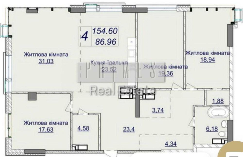 Квартира на вул. Андрія Верхогляда в Києві, ID 289294, фото №2