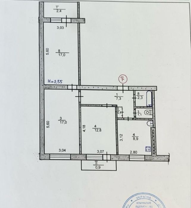 Квартира на вул. 5-й Зарічний, 6 в Кривому Розі, ID 290668, фото №24