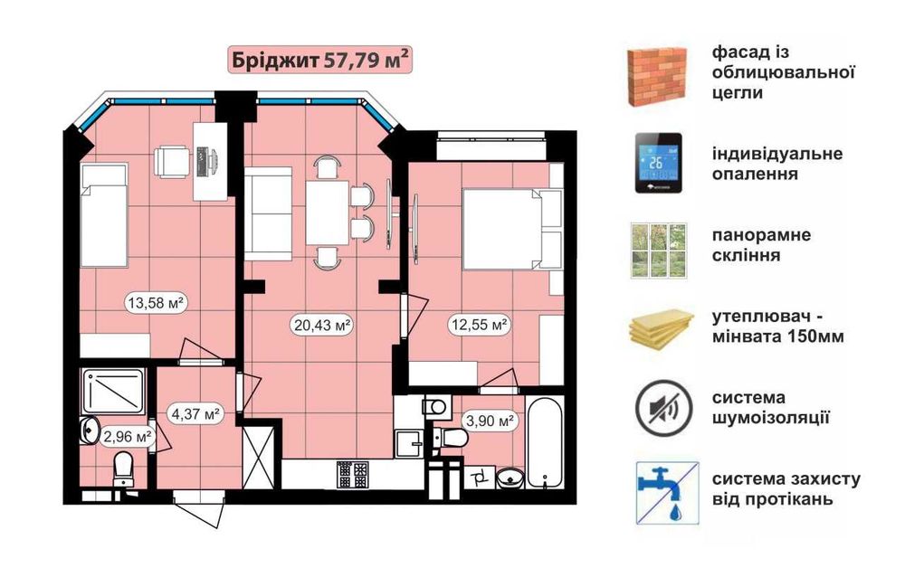 Квартира на ЖК Мюнхаузен 2 в Київ, ID 294312, фото №4