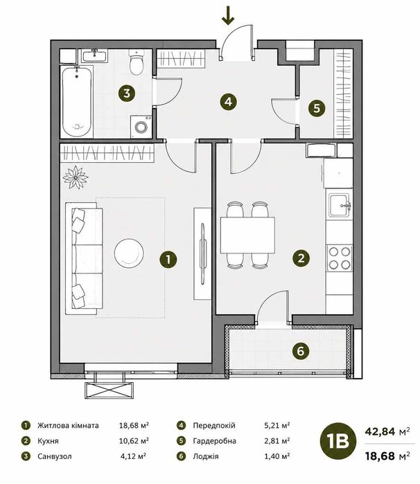 Квартира на пров. Лисогірський, 26 в Києві, ID 294581, фото №2