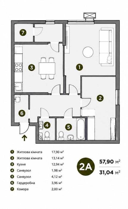 Квартира на пров. Лисогірський, 26 в Києві, ID 294727, фото №3