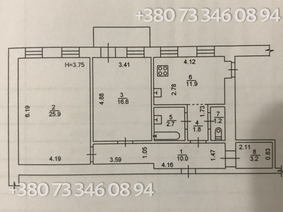 Квартира на вул. Велика Васильківська, 43/16 в Києві, ID 296898, фото №18