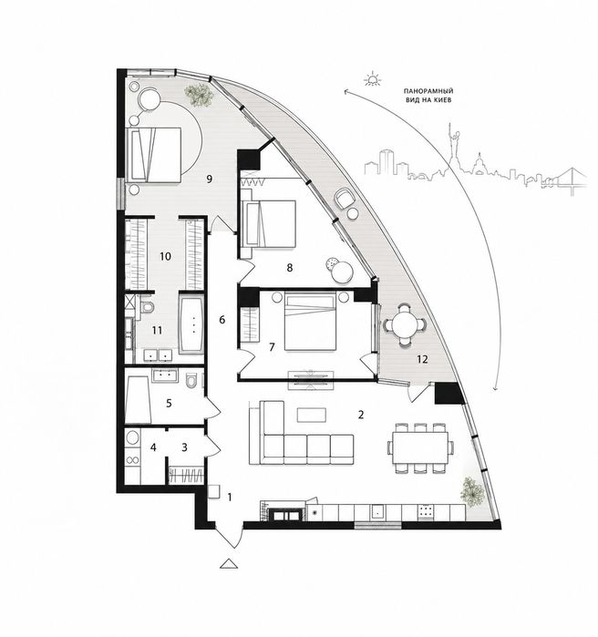 Квартира на ЖК Taryan Towers в Києві, ID 296929, фото №13