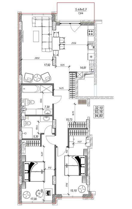 Квартира на 4-та ст. Великого Фонтану в Одесі, ID 296667, фото №3
