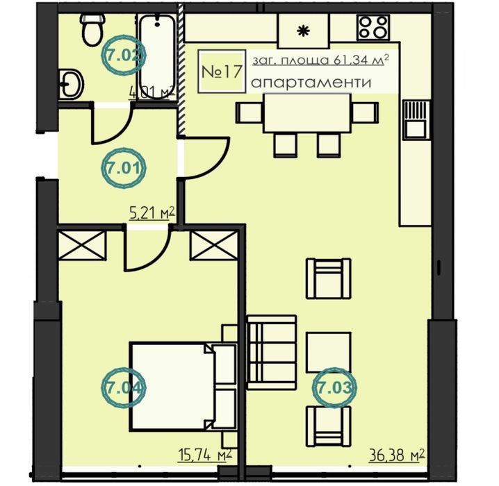 Квартира на ЖК «Hygge Home» в Києві, ID 296458, фото №13