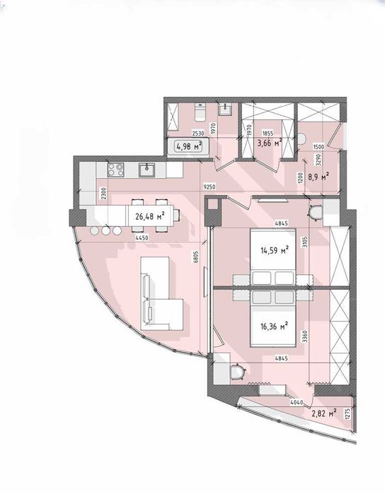 Квартира на вул. Культури в Харків, ID 296539, фото №1