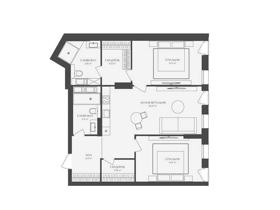 Квартира на вул. Бережанська, 9 в Києві, ID 297656, фото №9