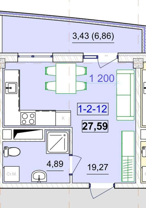 Квартира на Unity Towers в Одесі, ID 298402, фото №2