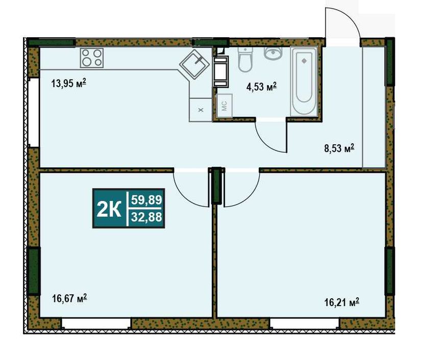 Квартира на ЖК Comfort Hall в Києві, ID 298986, фото №2