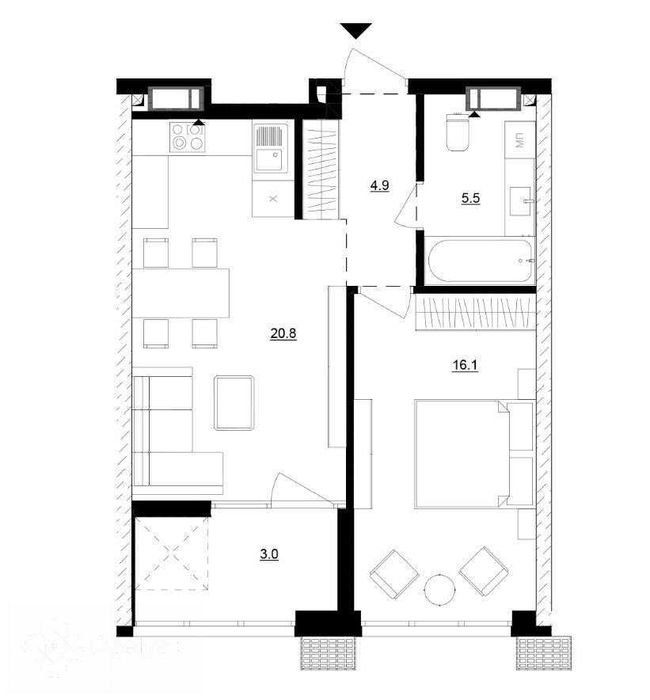 Квартира на ЖК Русанівська гавань в Київ, ID 299233, фото №2