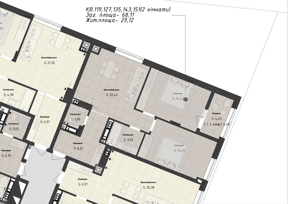 Квартира на вул. Брюховицька, 35 в Львові, ID 299313, фото №4