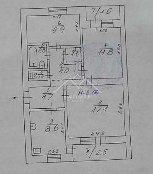 Квартира на Центрально-Міський в Кривому Розі, ID 343004, фото №24