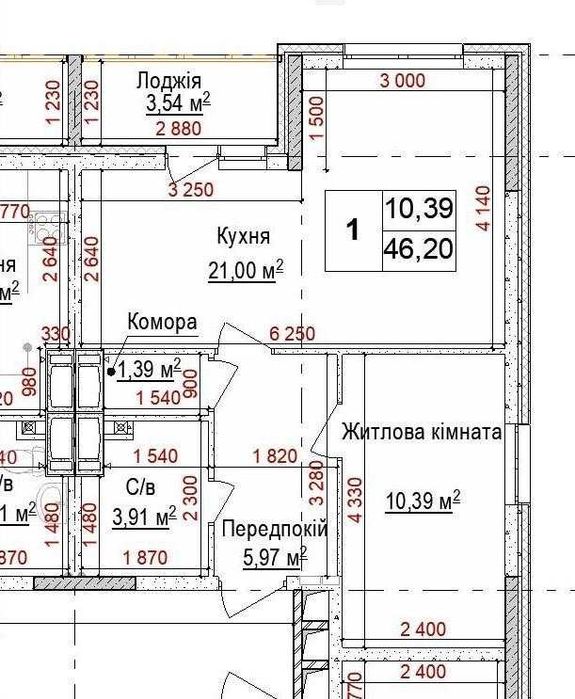 Квартира на вул. Симоненка, 107а в Києві, ID 305277, фото №15
