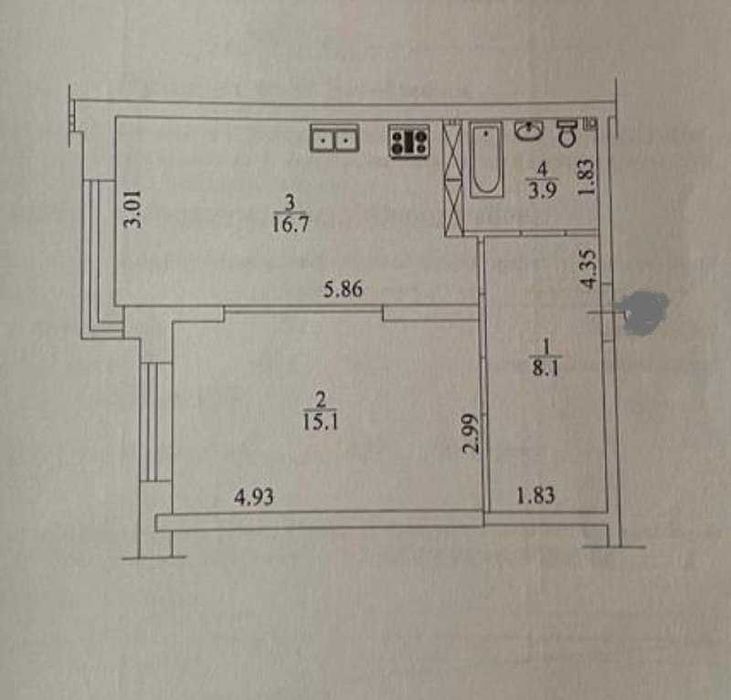 Квартира на Солом'янський в Києві, ID 302766, фото №3