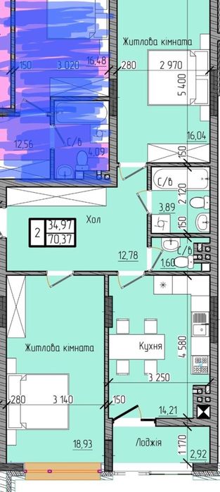 Квартира на вул. Щербанюка, 8/10 в Чернівці, ID 302857, фото №2