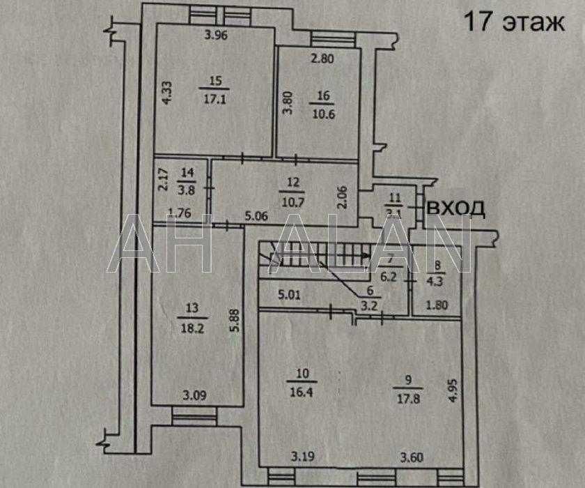 Квартира на вул. Юлії Здановської, 52/3 в Києві, ID 302965, фото №20