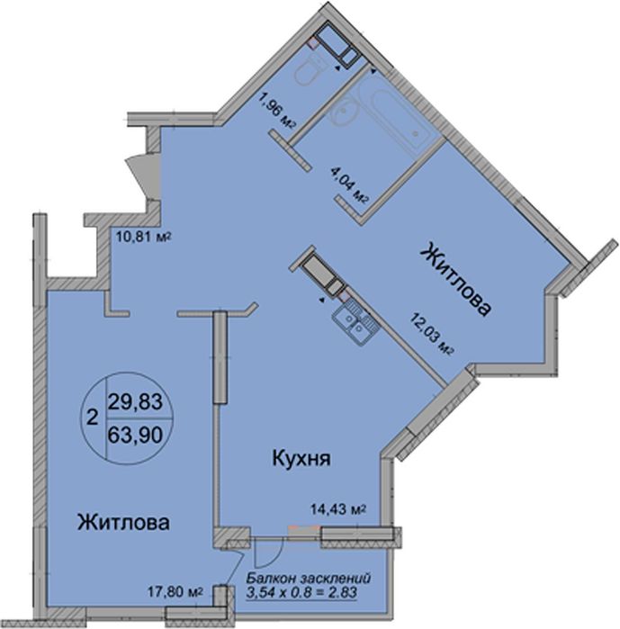 Квартира на вул. Львівська, 15 в Києві, ID 303630, фото №8