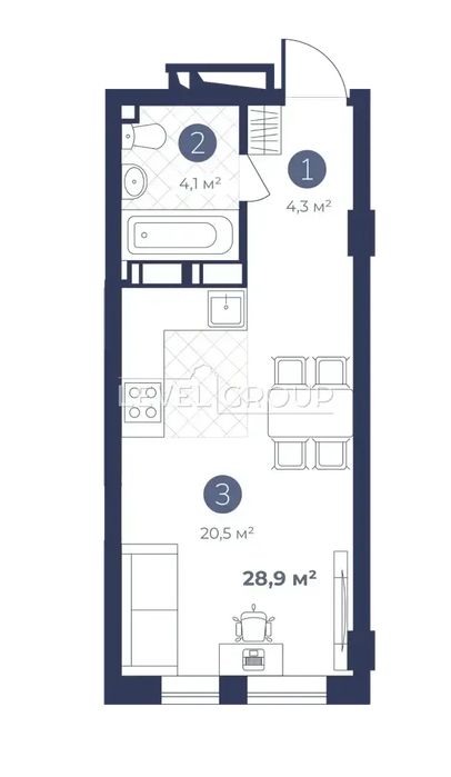 Квартира на ЖК «Лебединий Guest House» в Києві, ID 303289, фото №2