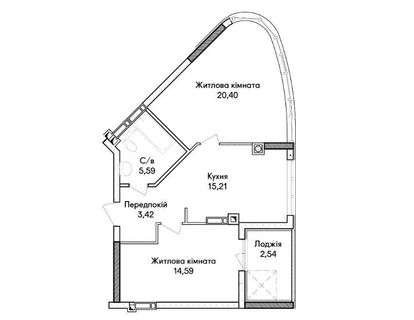 Квартира на вул. Ірпінь, 38 в Києві, ID 303791, фото №7