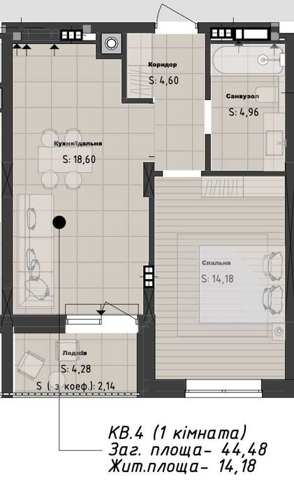 Квартира на вул. Брюховицька, 35 в Львові, ID 303582, фото №2