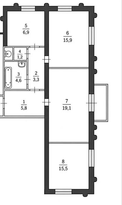 Квартира на вул. Хрещатик в Києві, ID 303882, фото №9