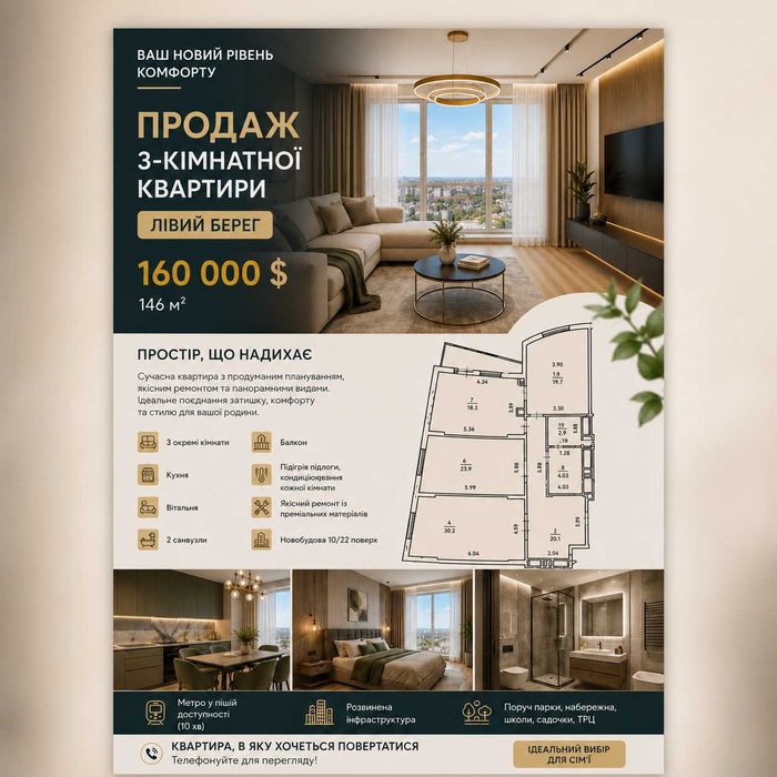 Квартира на вул. Окіпної Раїси в Київ, ID 305372, фото №1