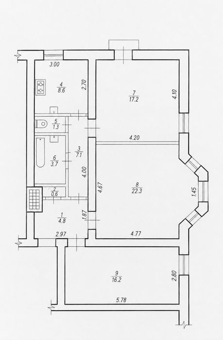Квартира на вул. Соборна в Рівне, ID 307091, фото №2