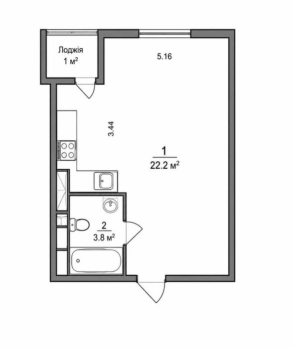 Квартира на вул. Березова, 43 в Києві, ID 307726, фото №21