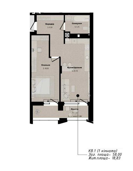 Квартира на вул. Бузкова, 2 в Львові, ID 313878, фото №2