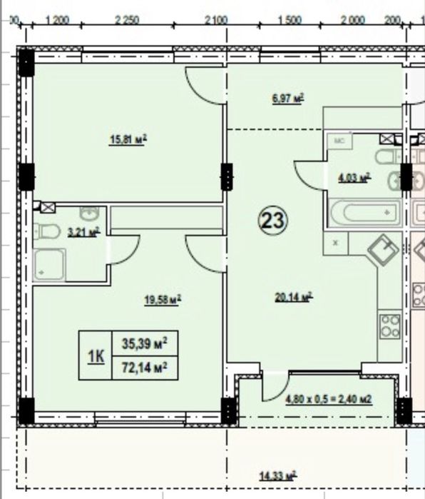 Квартира на Дарницький в Київ, ID 314162, фото №2