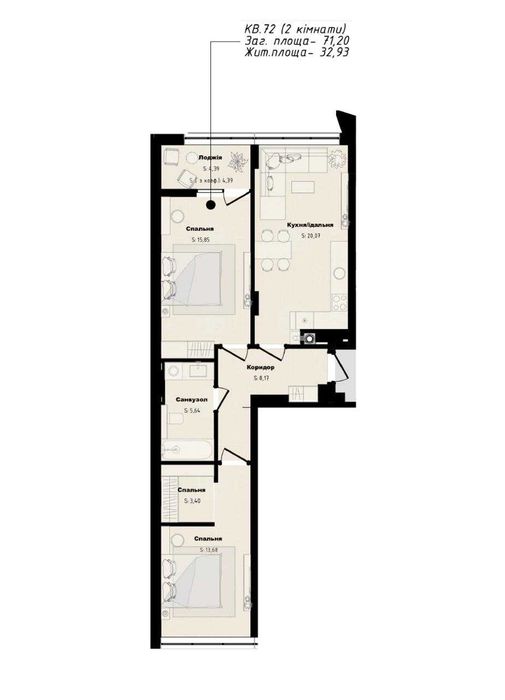 Квартира на вул. Зелена, Бузкова 2 в Львів, ID 324000, фото №2
