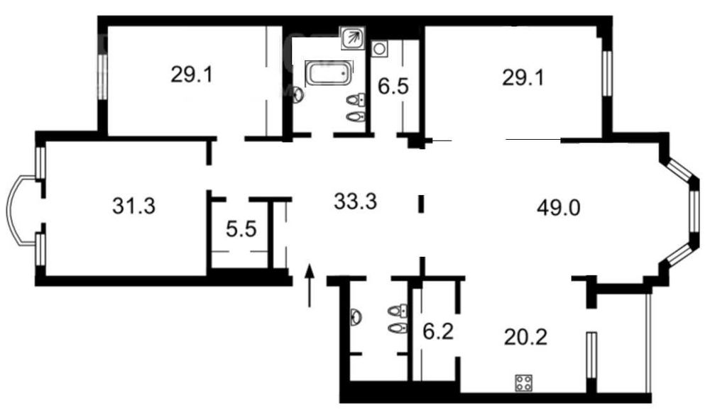 Квартира на вул. Грушевського, 9а в Київ, ID 323874, фото №2