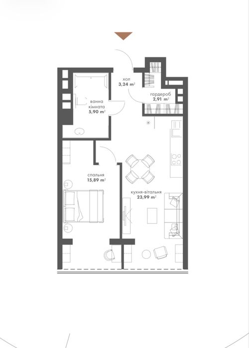 Квартира на вул. Мечникова в Київ, ID 323451, фото №2
