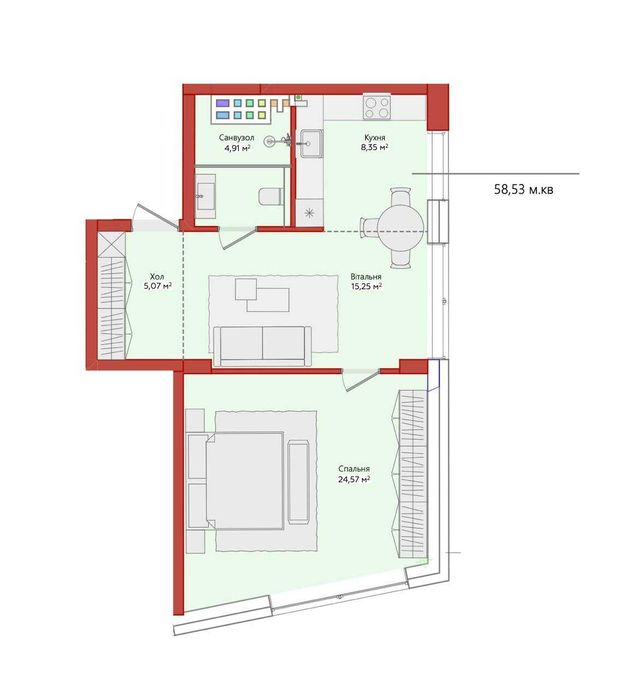 Квартира на вул. Ярославенка, 23А в Львів, ID 322910, фото №2