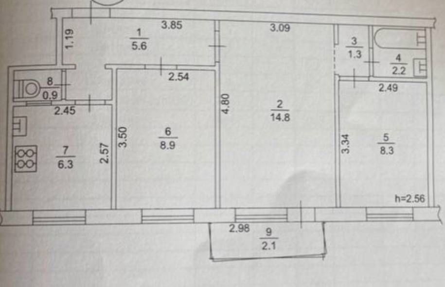 Квартира на вул. Шалімова в Київ, ID 322629, фото №5