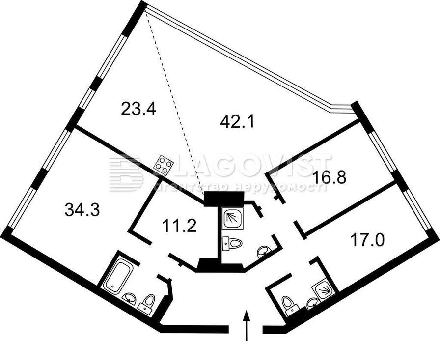 Квартира на просп. Берестейський, 11корп.2 в Київ, ID 322455, фото №2