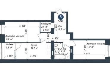 Квартира на ЖК на Селищі Котовського в Одеса, ID 322214, фото №2