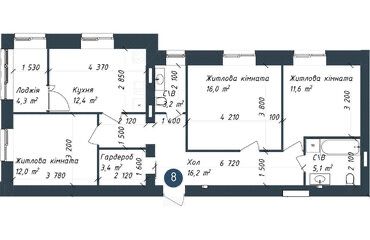 Квартира на ЖК на Селищі Котовського в Одеса, ID 322214, фото №3