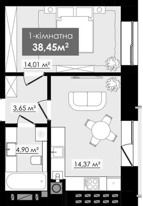 Квартира на Набережна - Мазепи в Івано-Франківськ, ID 322140, фото №2
