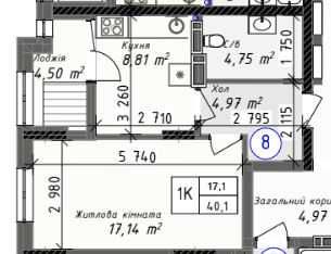 Квартира на вул. Михайла Грушевського в Одеса, ID 322056, фото №2