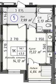 Квартира на вул. Михайла Грушевського в Одеса, ID 322011, фото №2