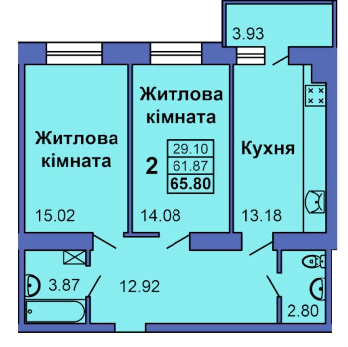 Квартира на вул. Зіньківська, 6б в Полтава, ID 321928, фото №4