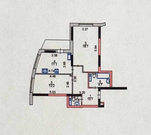 Квартира на ЖК Райдужний в Києві, ID 321807, фото №7
