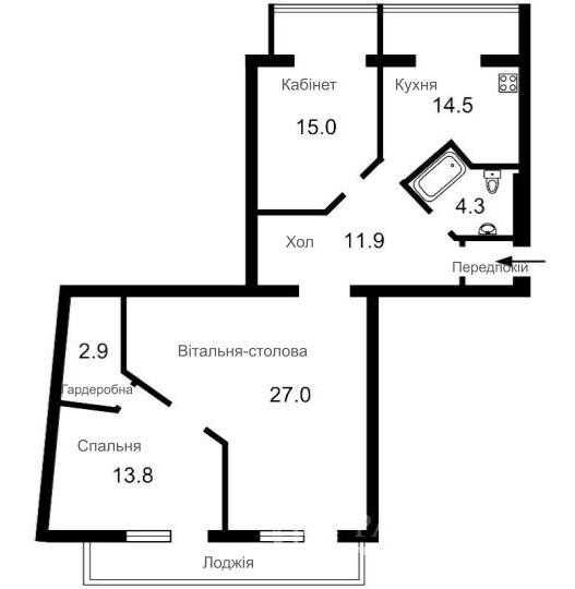 Квартира на вул. Большая Житомирская в Києві, ID 321662, фото №16