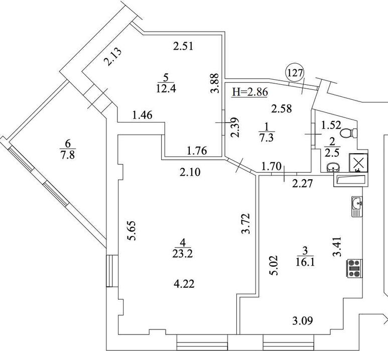 Квартира на бул. Миколи Міхновського, 14-16 в Київ, ID 321646, фото №3