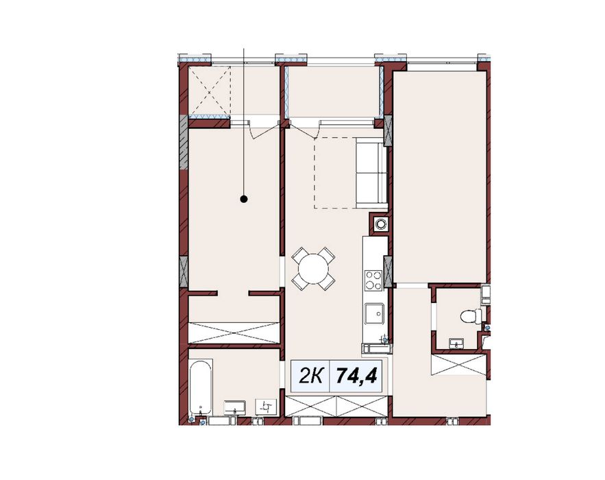 Квартира на вул. Навроцького, 33 в Львів, ID 320990, фото №2