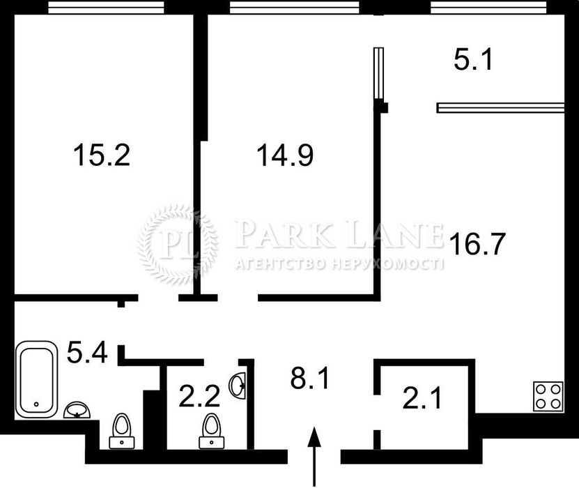 Квартира на Дніпровська набережна, 14 в Київ, ID 320688, фото №5