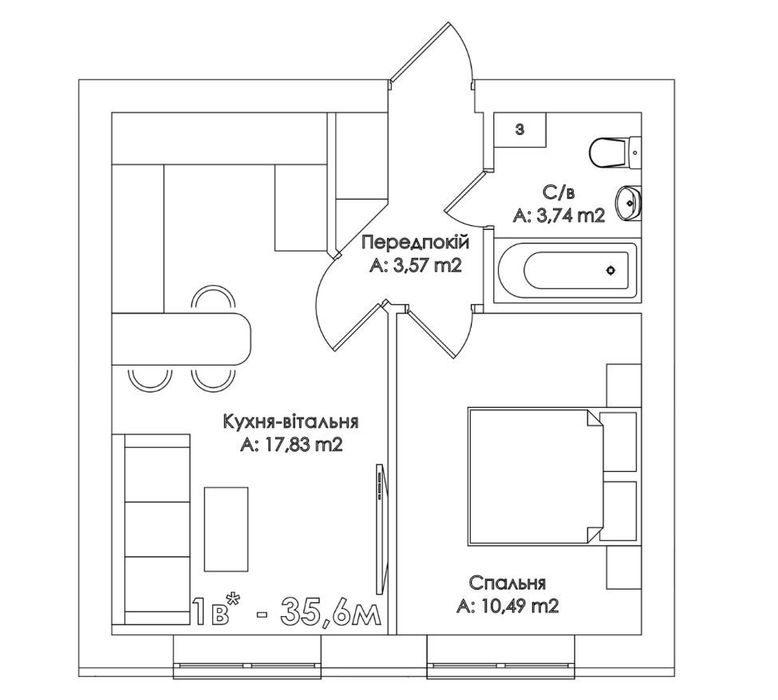 Квартира на вул. Соборна в Київ, ID 320239, фото №4