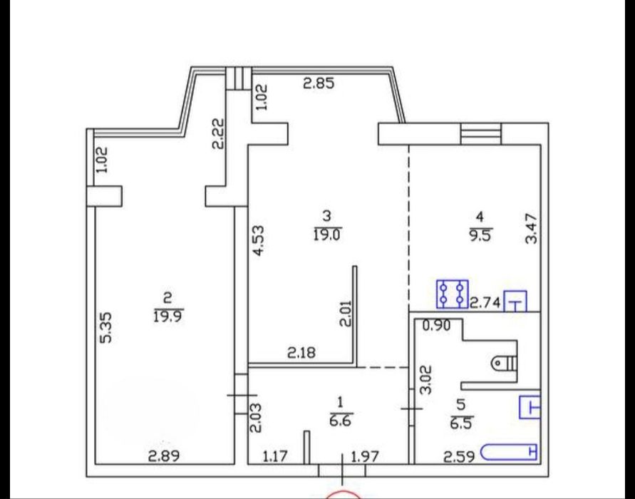 Квартира на біля метро Осокорки в Києві, ID 319167, фото №6